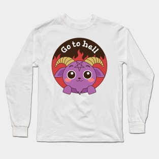 Cute Go To Hell Goat Long Sleeve T-Shirt